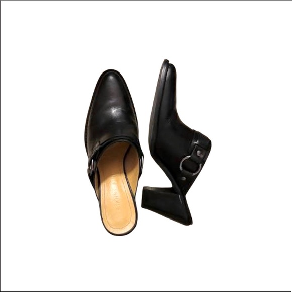 Gianni Bini Black Leather Slip-on Heels - GUC! - Picture 10 of 16